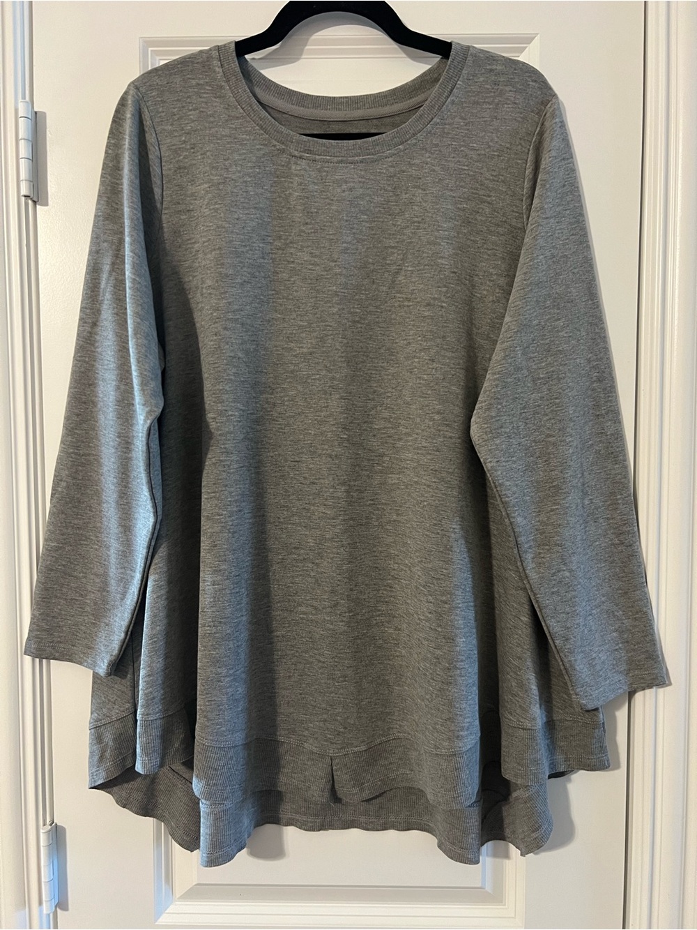Gray Long Sleeve Top